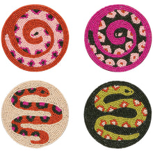 Danica Studio-Beaded Coaster Set of four - Serpent Gardenland